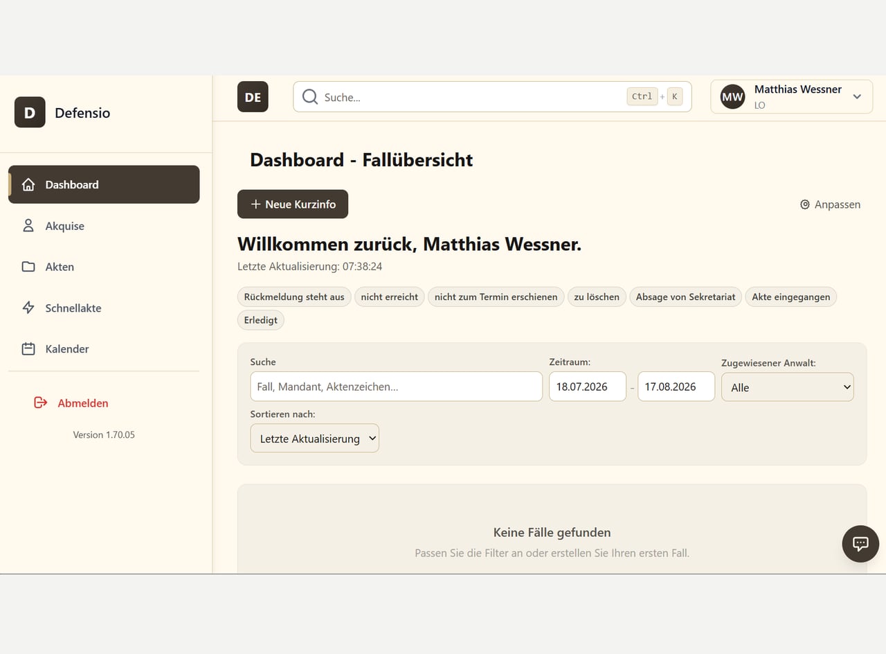 Defensio: product screenshot