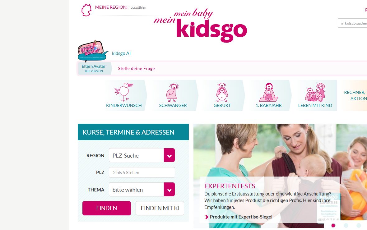 kidsgo: live product screenshot